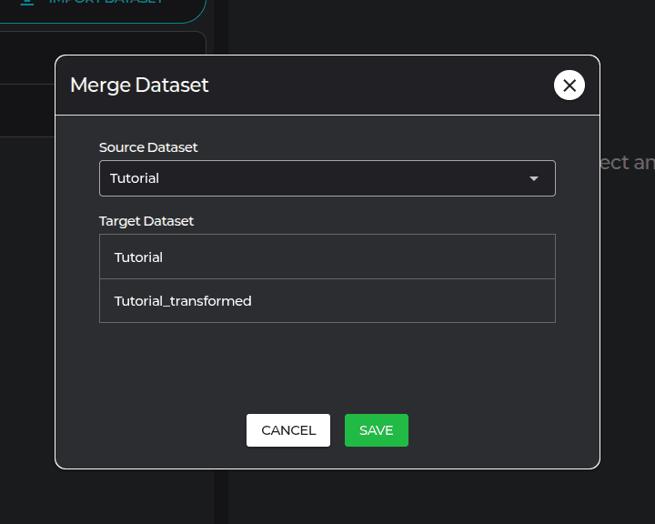 Merge Dataset 폼